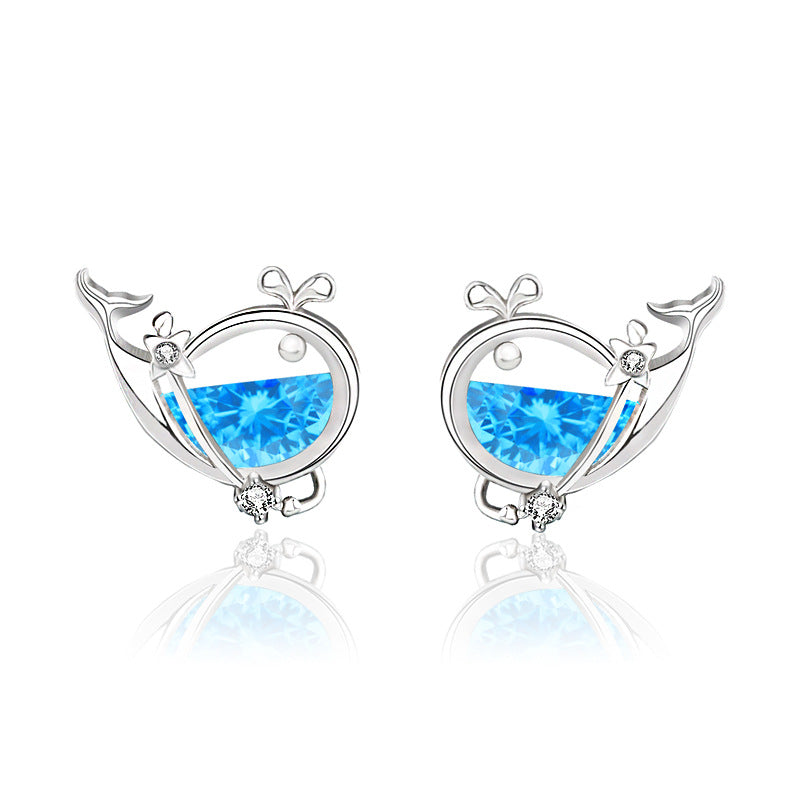 Cute Whale Stud Earrings