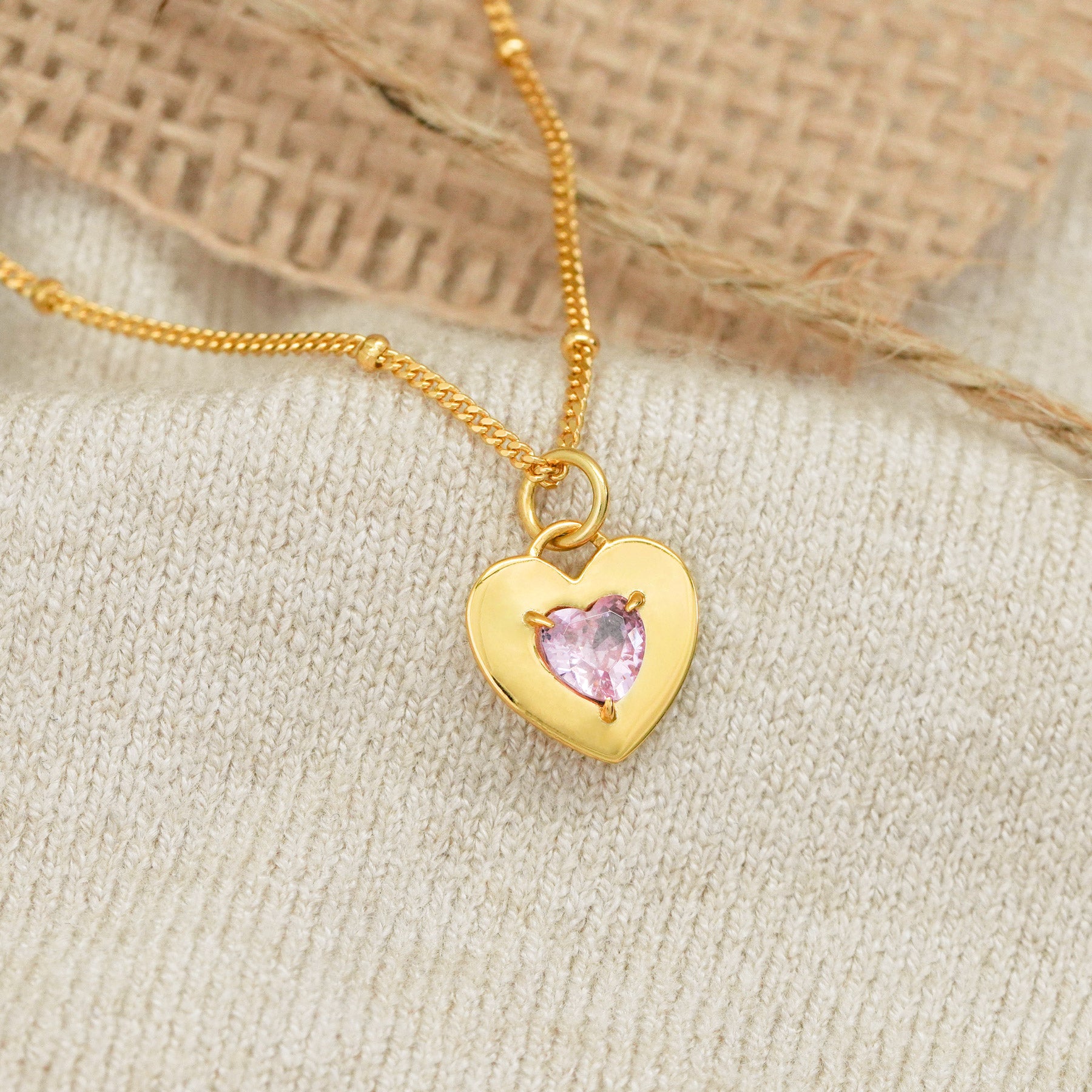 Dual Two Sides Wearing Styles Pink HeartSilver Necklace