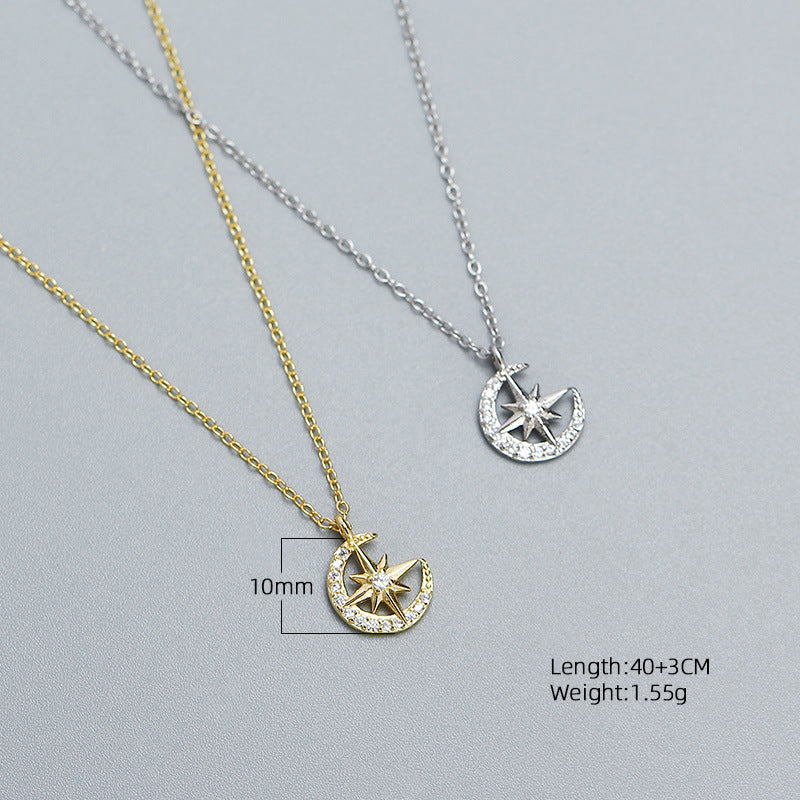 Star Crescent Moon Necklace
