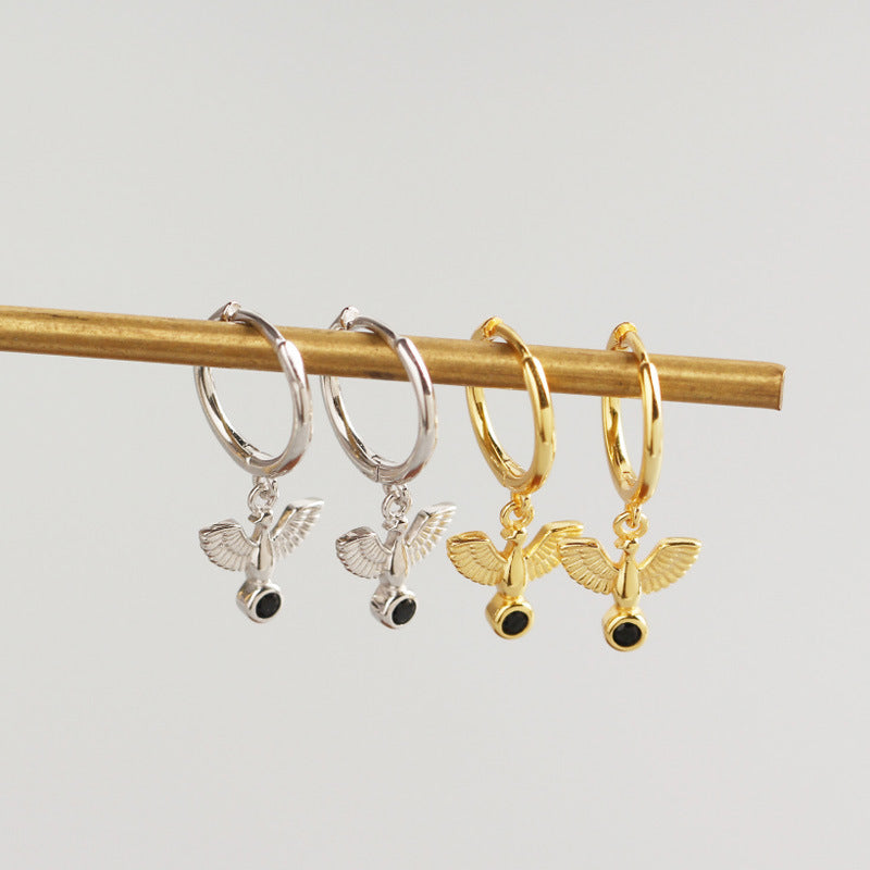 Flying Peace Dove Drop Dangling Earrings