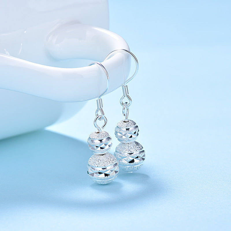 New Round Frosting Dangling Earrings