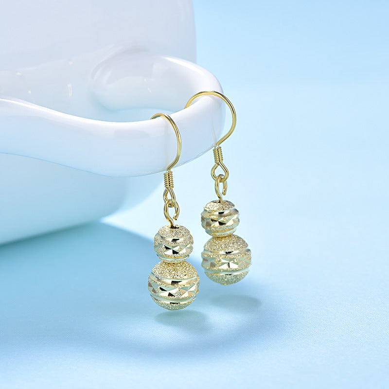 New Round Frosting Dangling Earrings