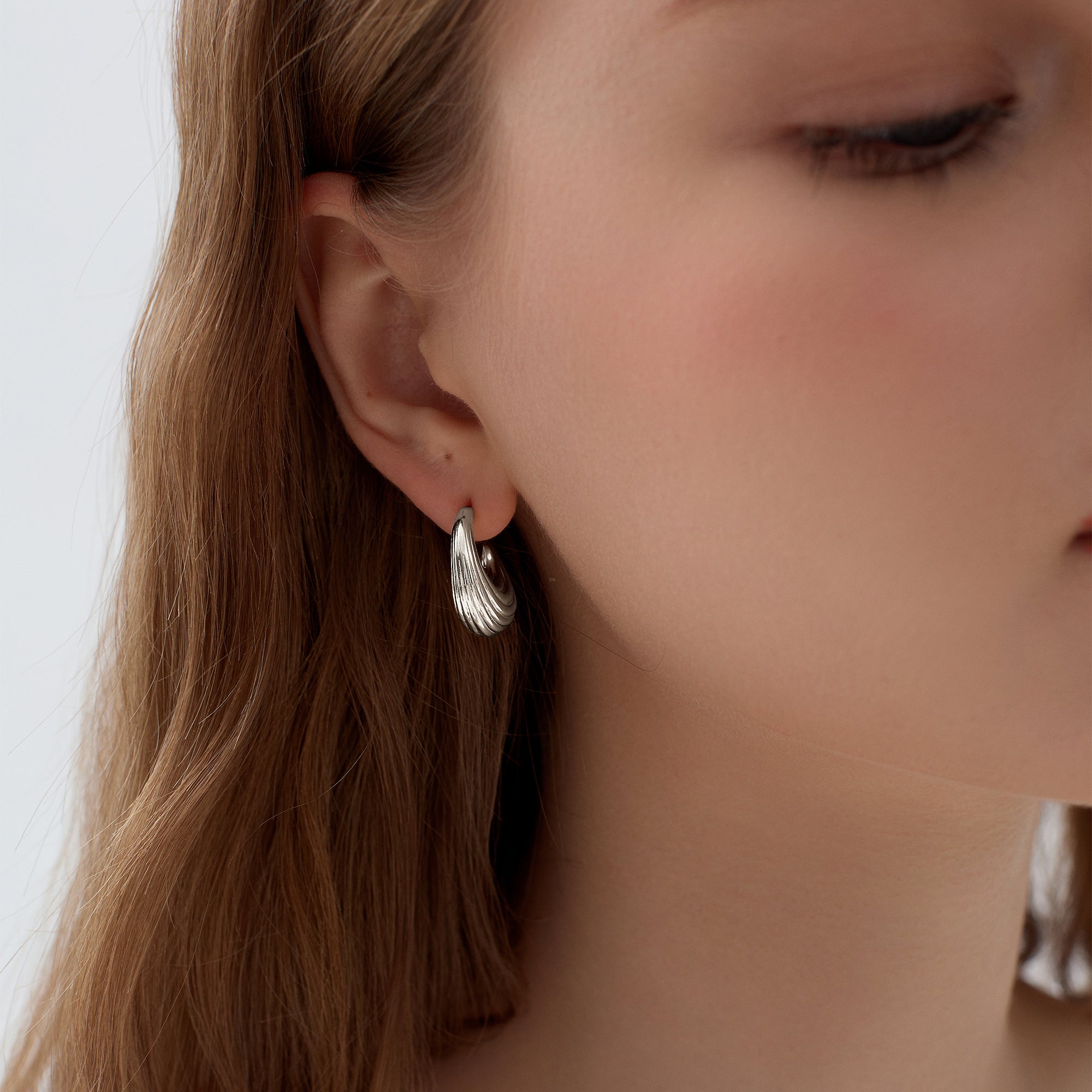 Electroforming Sterling Hoop  Earrings
