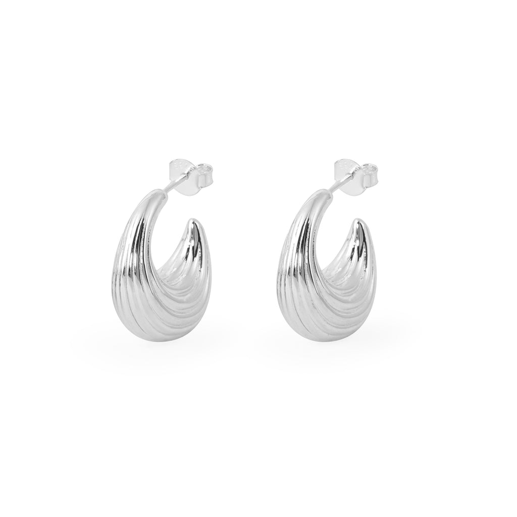 Electroforming Sterling Hoop  Earrings