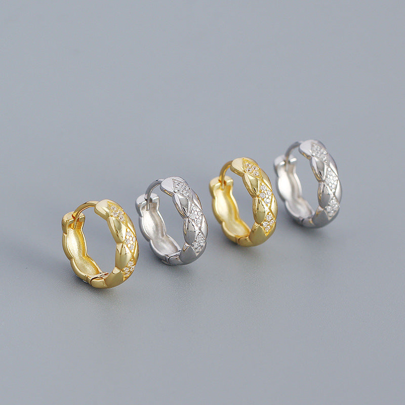 Geometry Rhombus Huggie Hoop Earrings