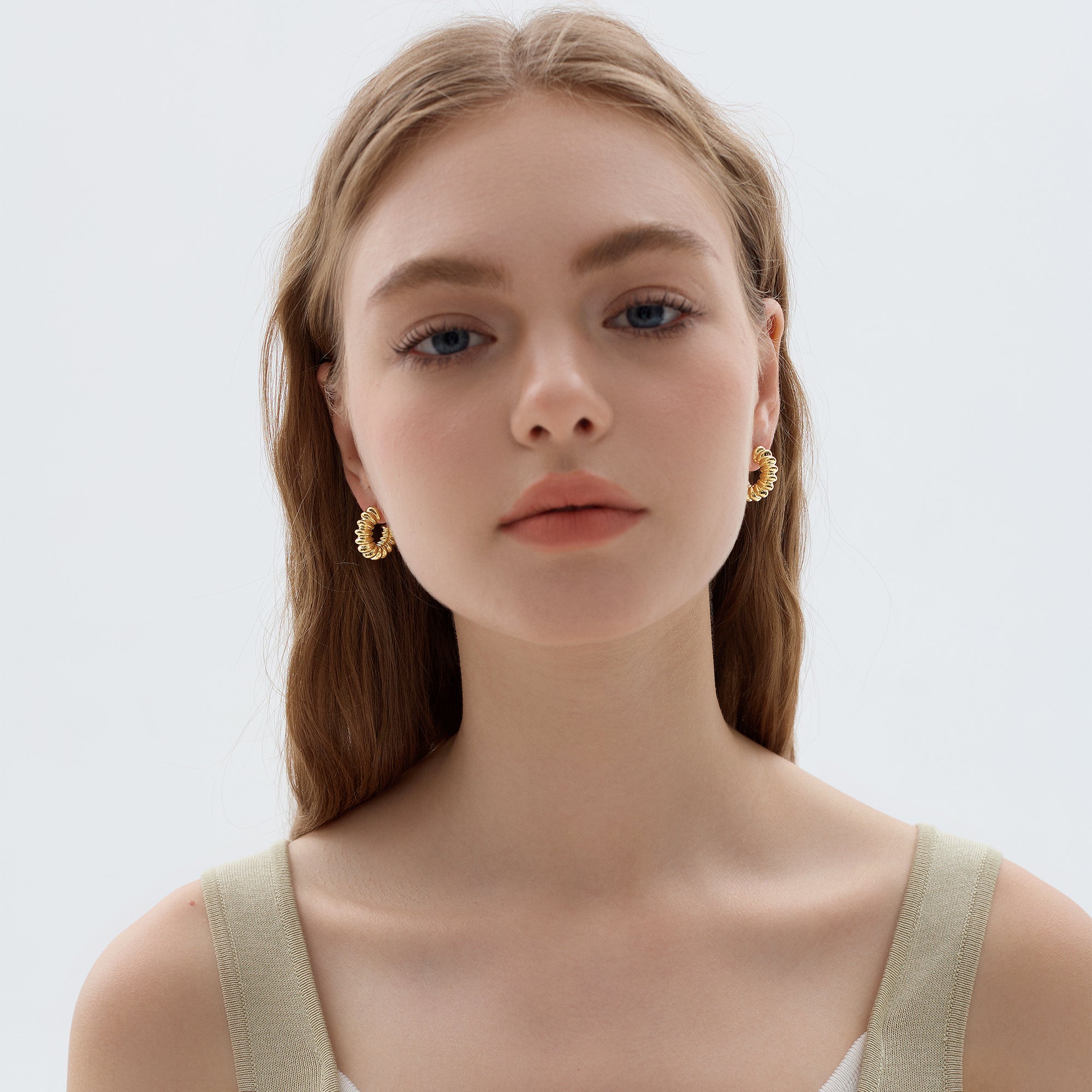 Chunky Electroforming Hollow Light Hoop Earrings