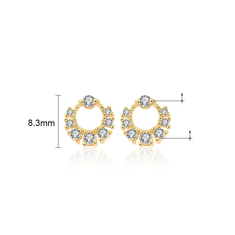 Mini Garland Circle Stud Earrings