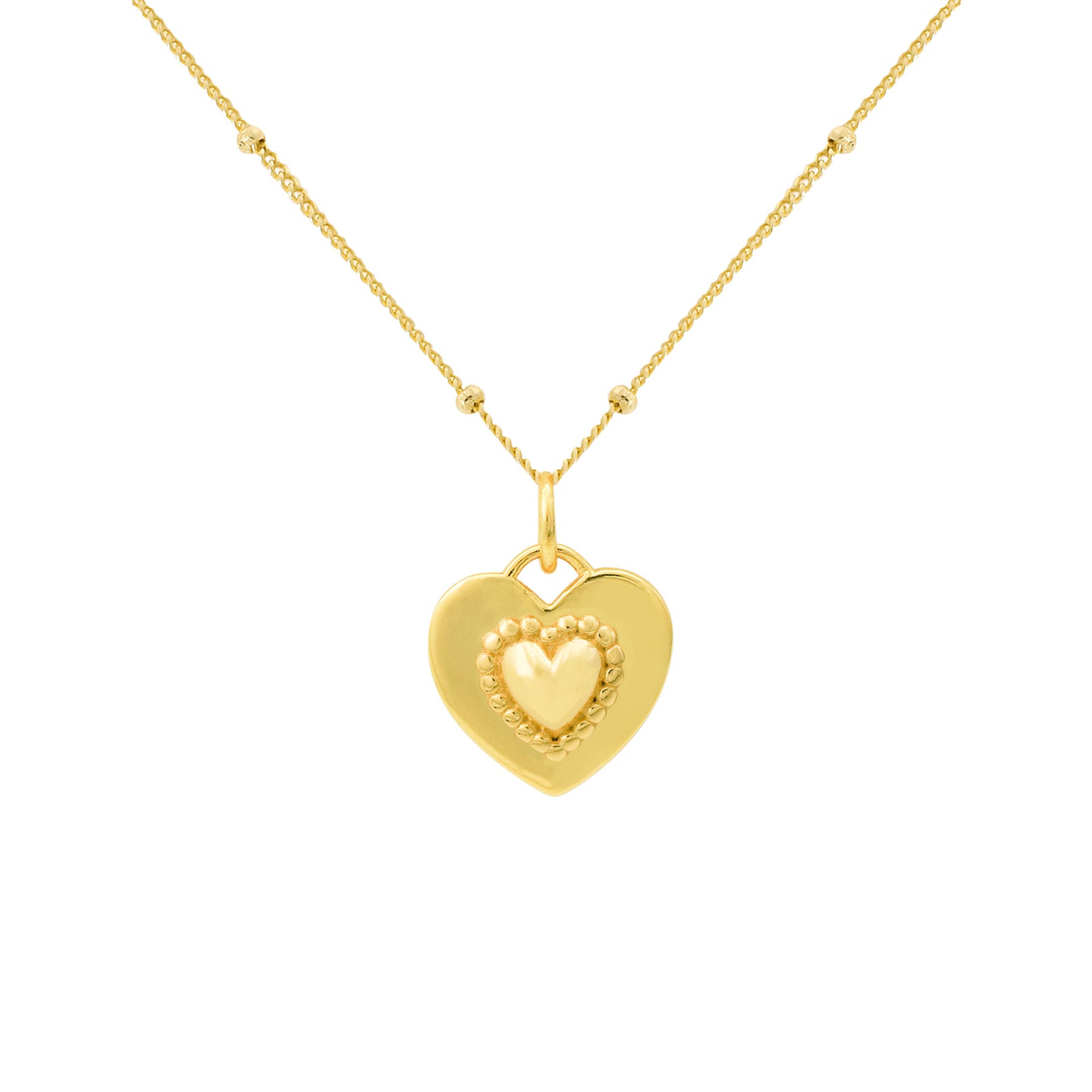 Dual Two Sides Wearing Styles Pink HeartSilver Necklace
