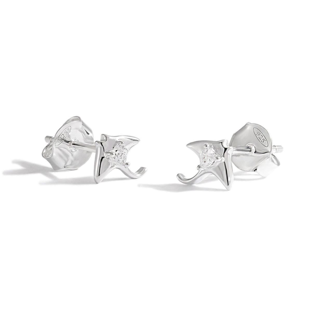 Cute Ray Fish Stud Earrings