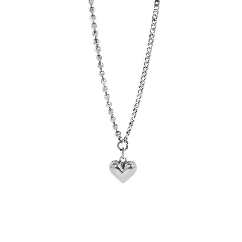 Vintage Asymmetry Love Heart Necklace