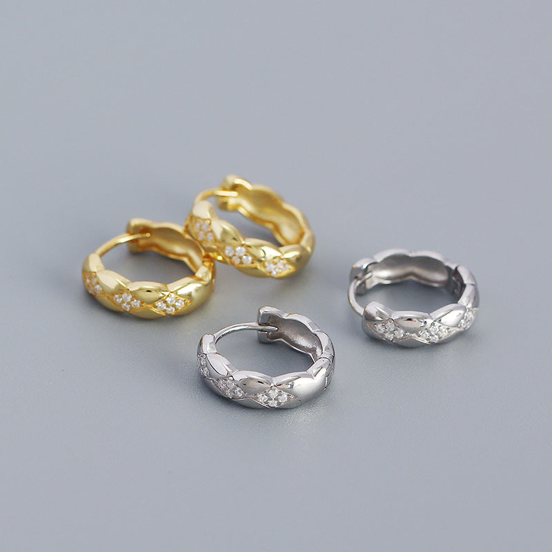 Geometry Rhombus Huggie Hoop Earrings