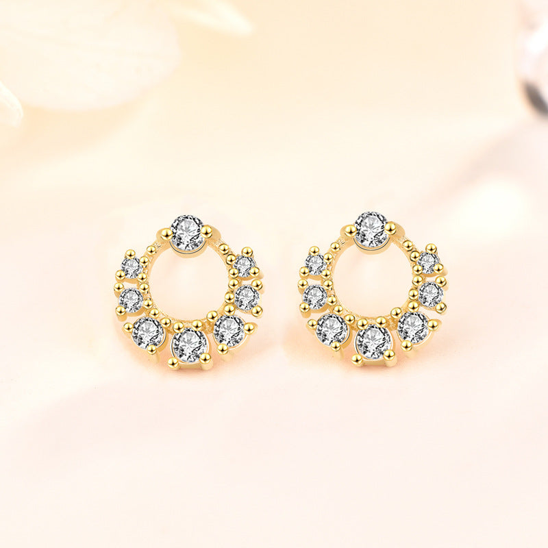 Mini Garland Circle Stud Earrings
