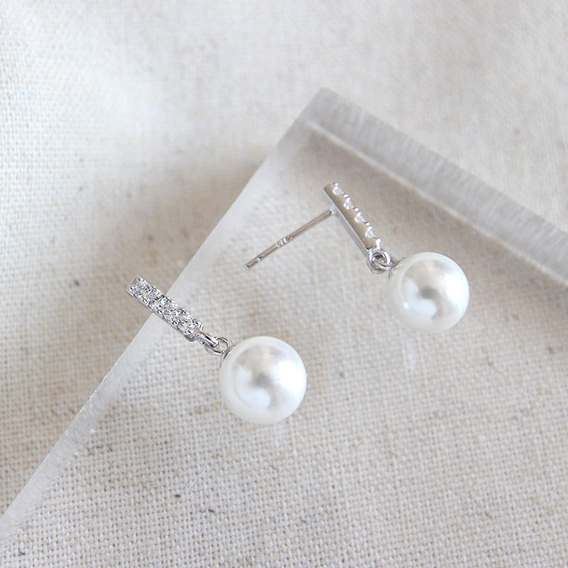 Micro Inlaid Diamond Dangling Earrings