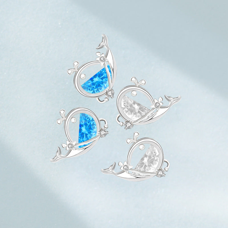 Cute Whale Stud Earrings
