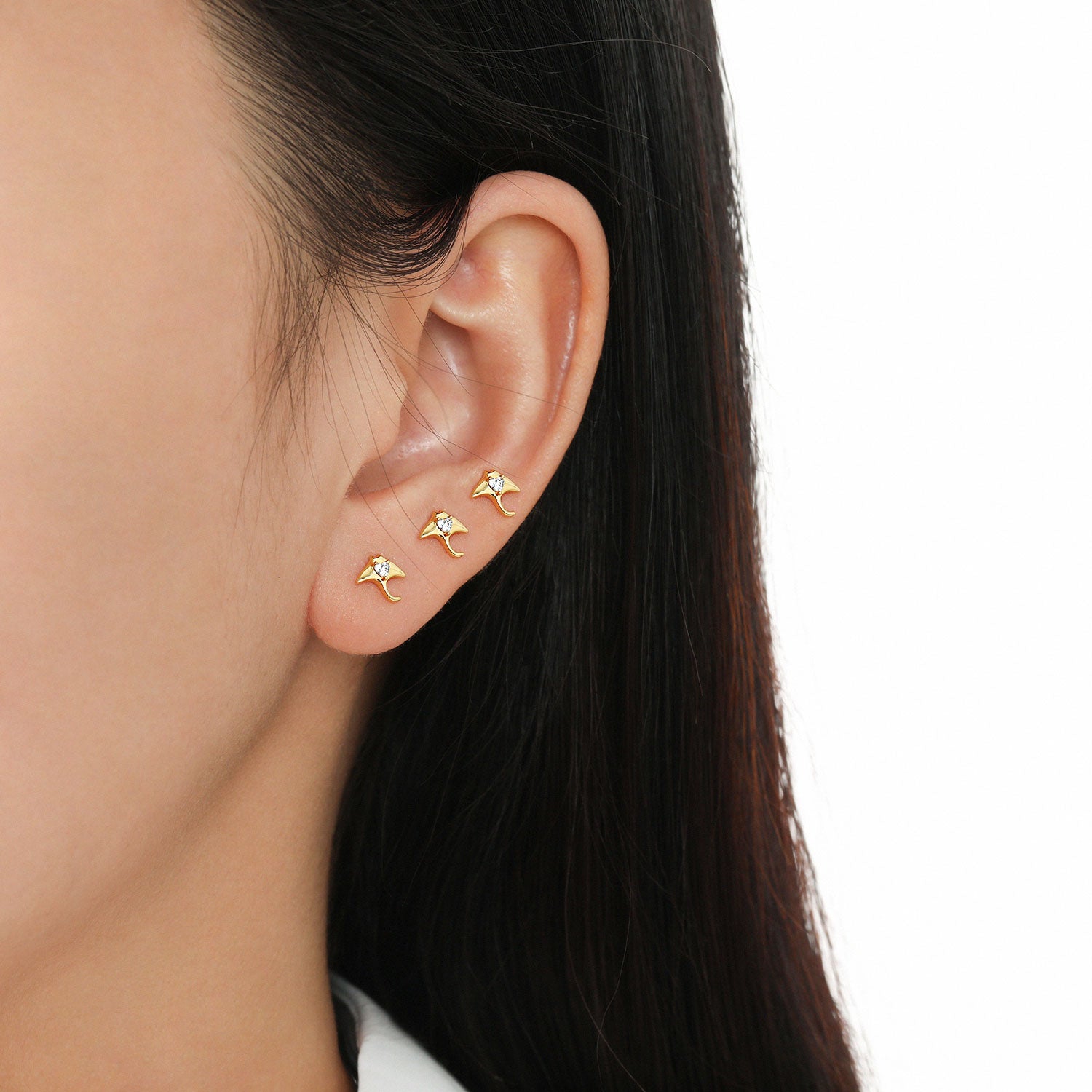 Cute Ray Fish Stud Earrings