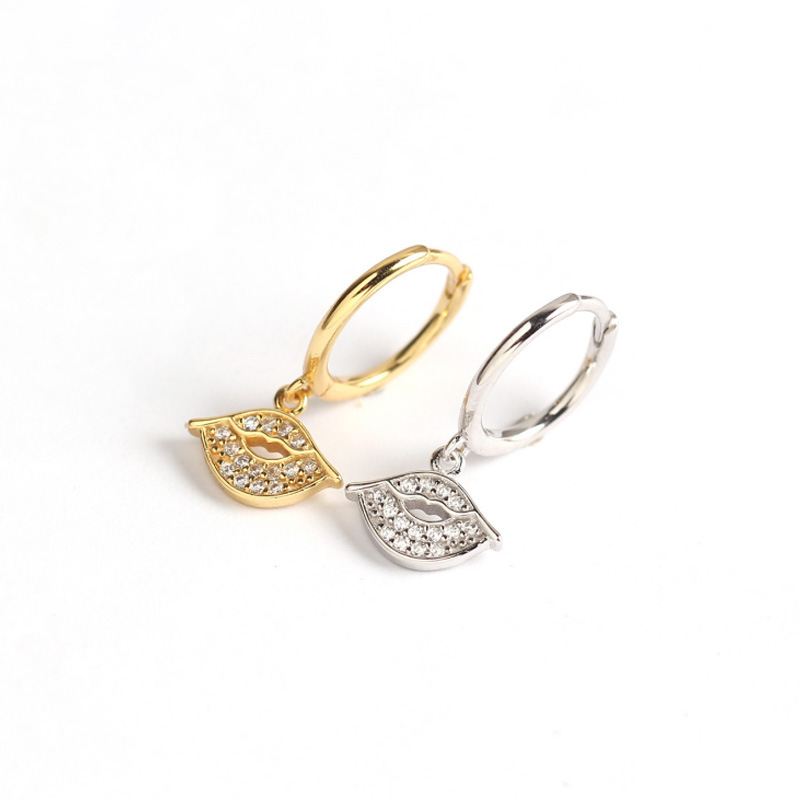 Lip Kiss Hoop Earrings