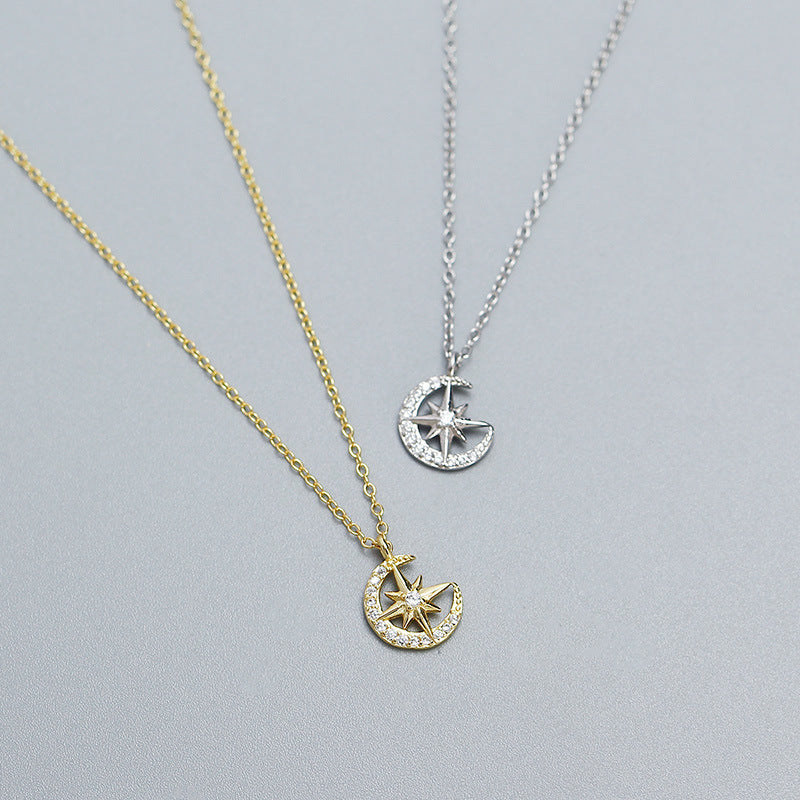 Star Crescent Moon Necklace