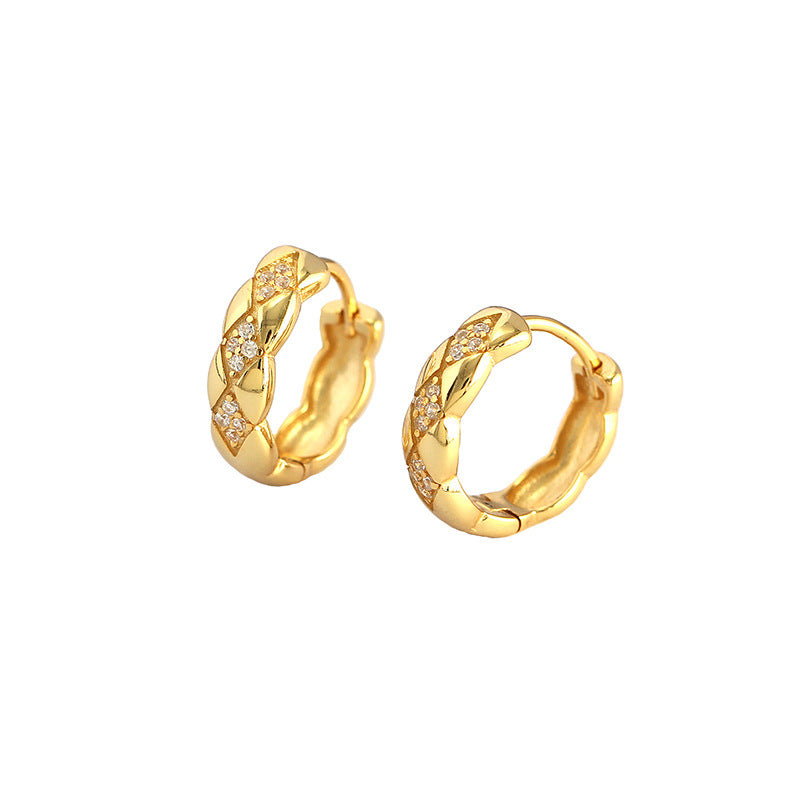Geometry Rhombus Huggie Hoop Earrings