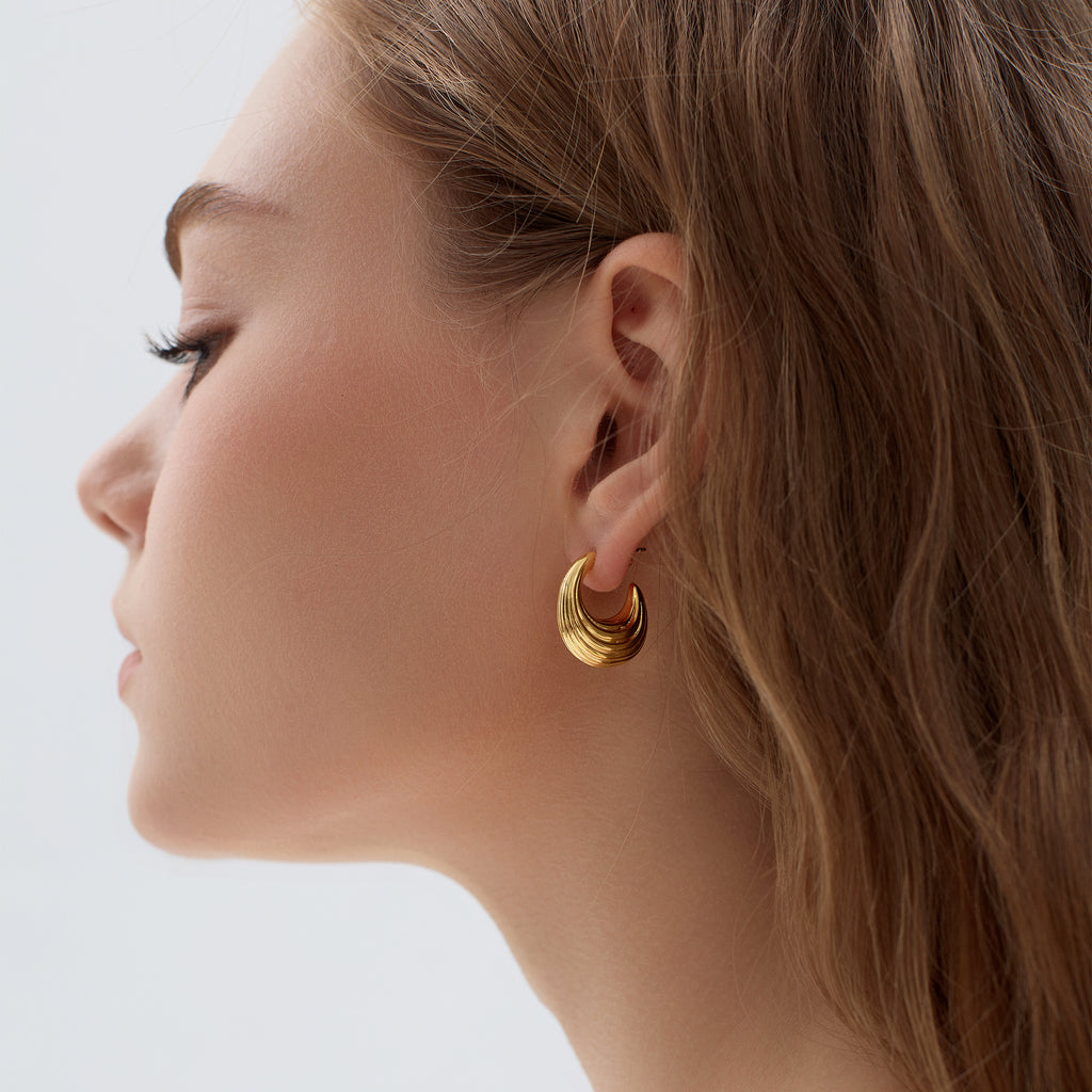 Electroforming Sterling Hoop  Earrings