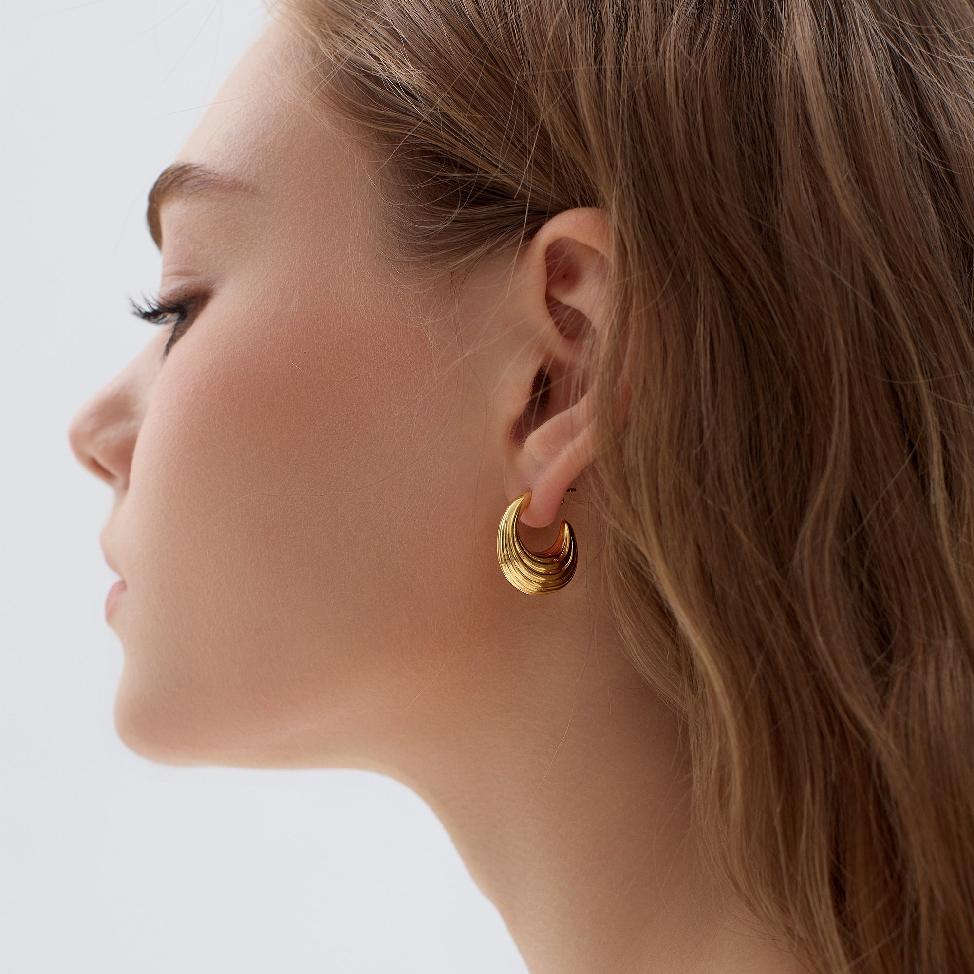 Electroforming Sterling Hoop  Earrings