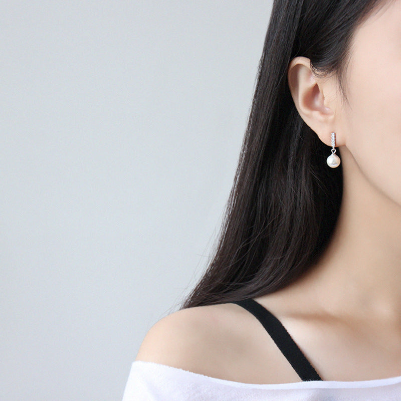 Micro Inlaid Diamond Dangling Earrings
