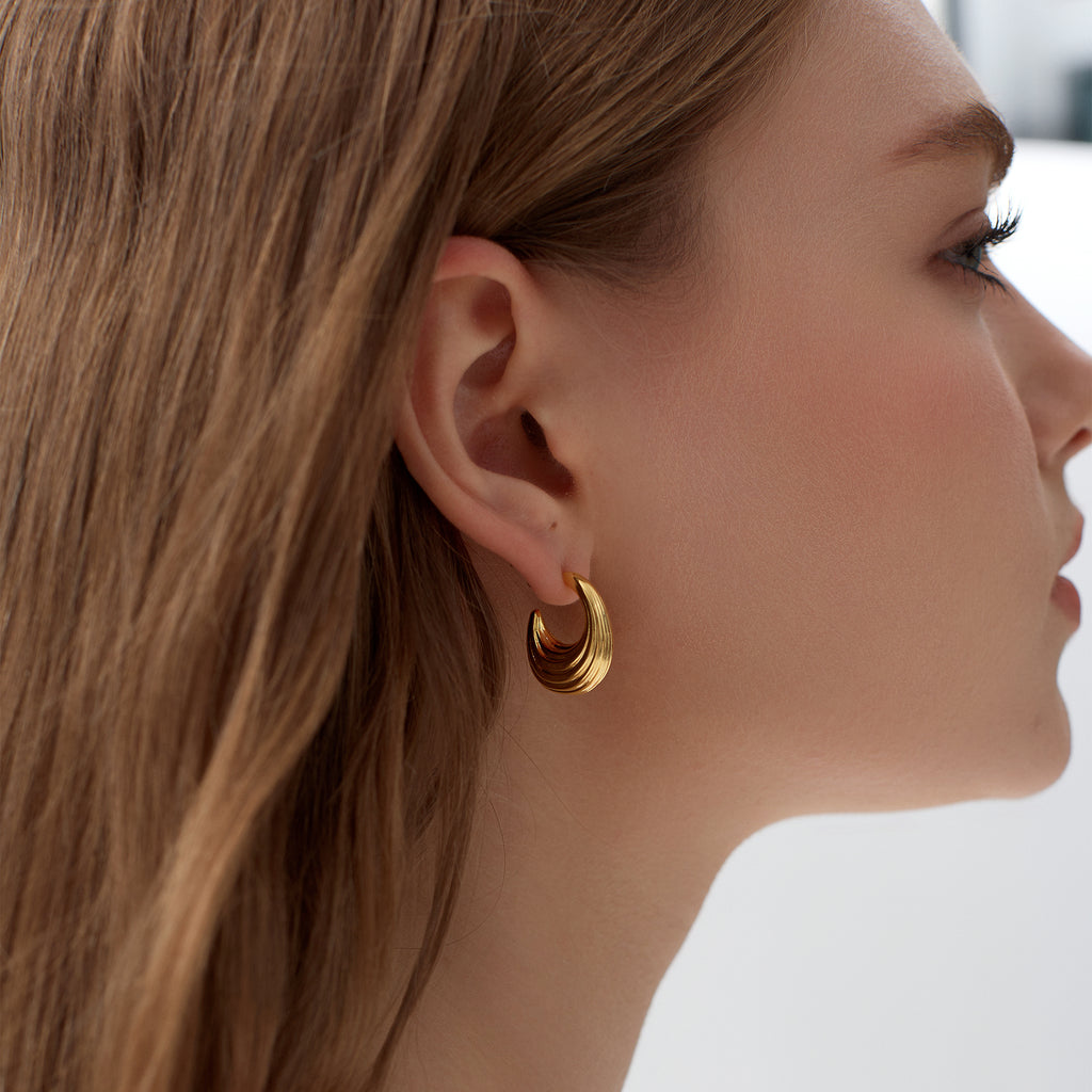Electroforming Sterling Hoop  Earrings