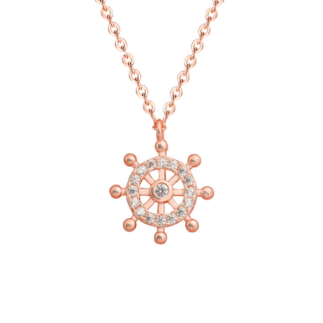 Fashion CZ Rudder Necklace