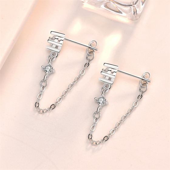 Chain Tassels Dangling Earrings