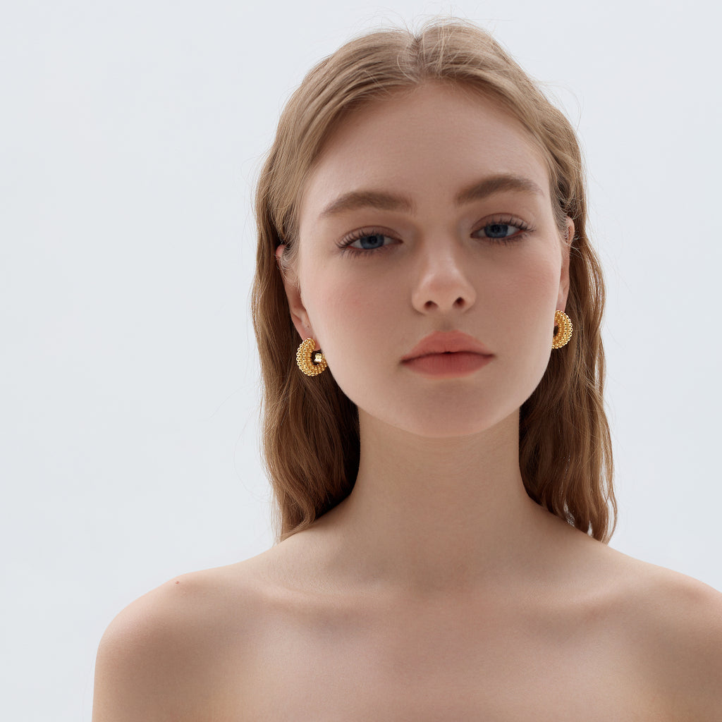 Electroforming Sterling Hoop  Earrings