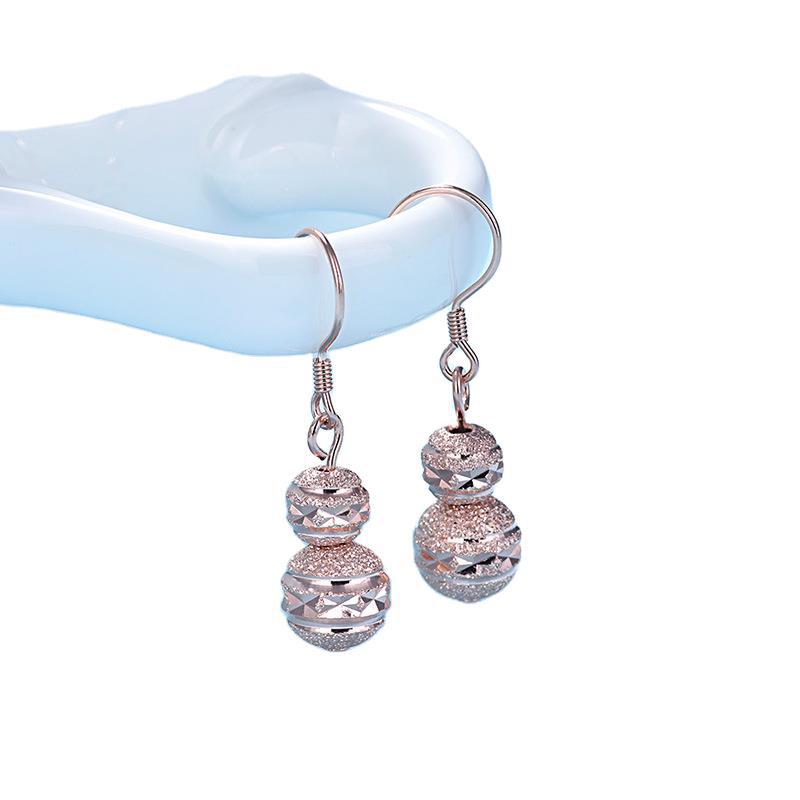 New Round Frosting Dangling Earrings