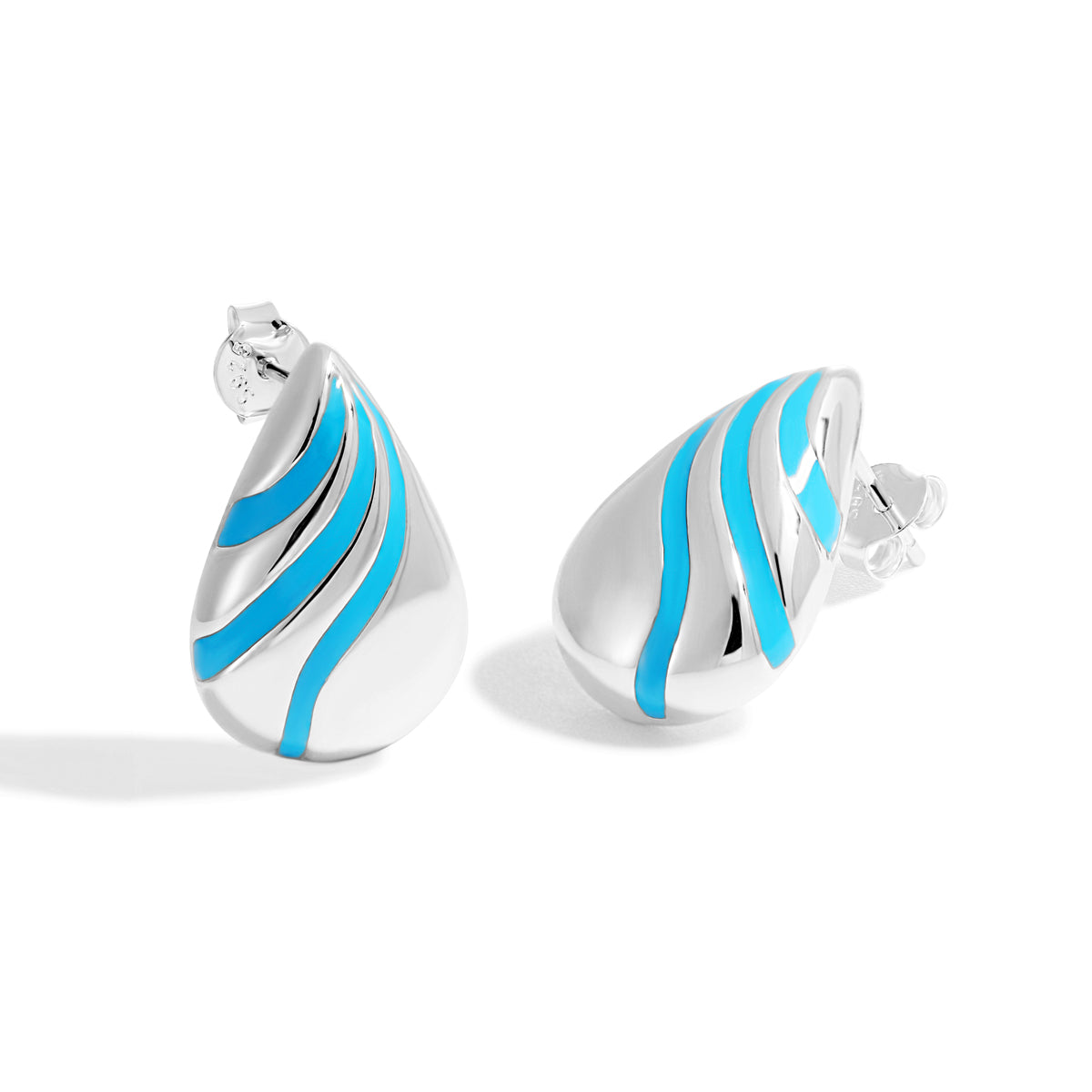 Fine Irregular Waterdrop Electroforming Lightweight Stud Earrings