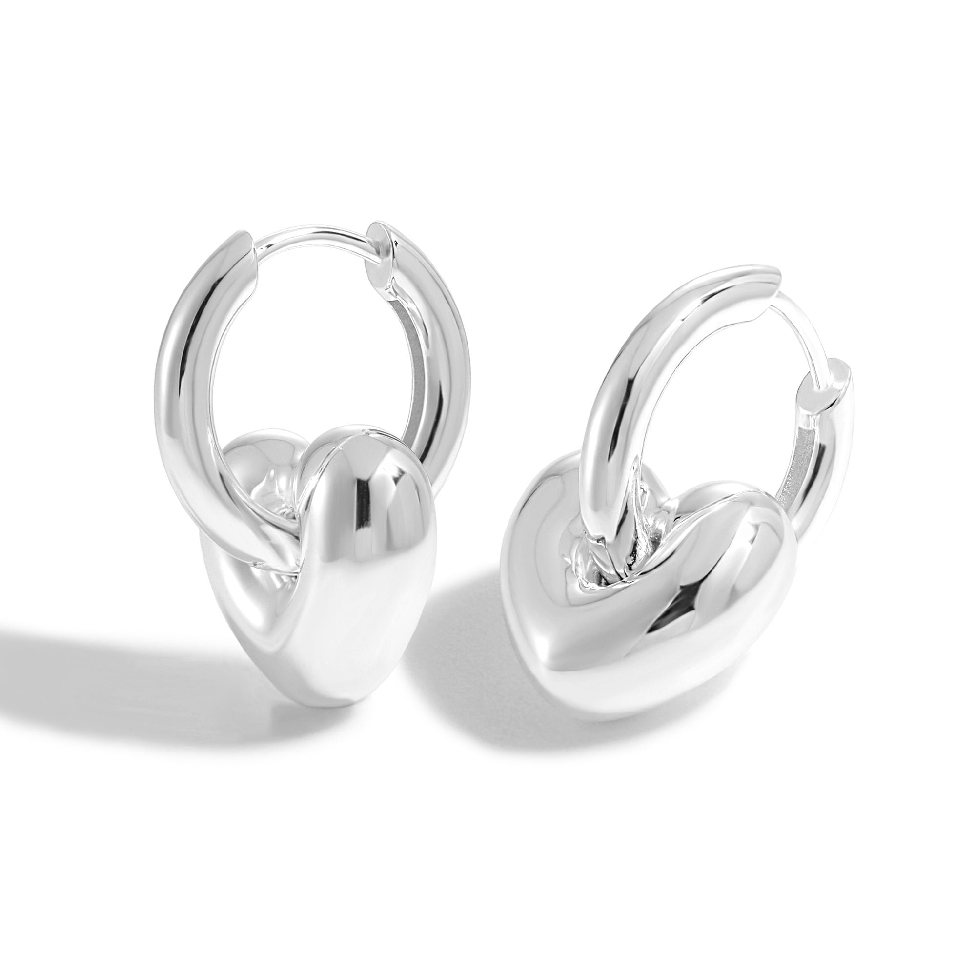 Hollow Love Heart Electroforming Star Hoop Earrings