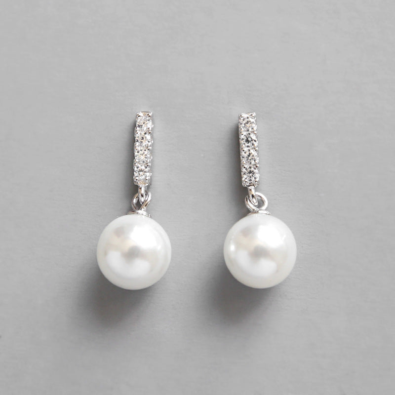Micro Inlaid Diamond Dangling Earrings