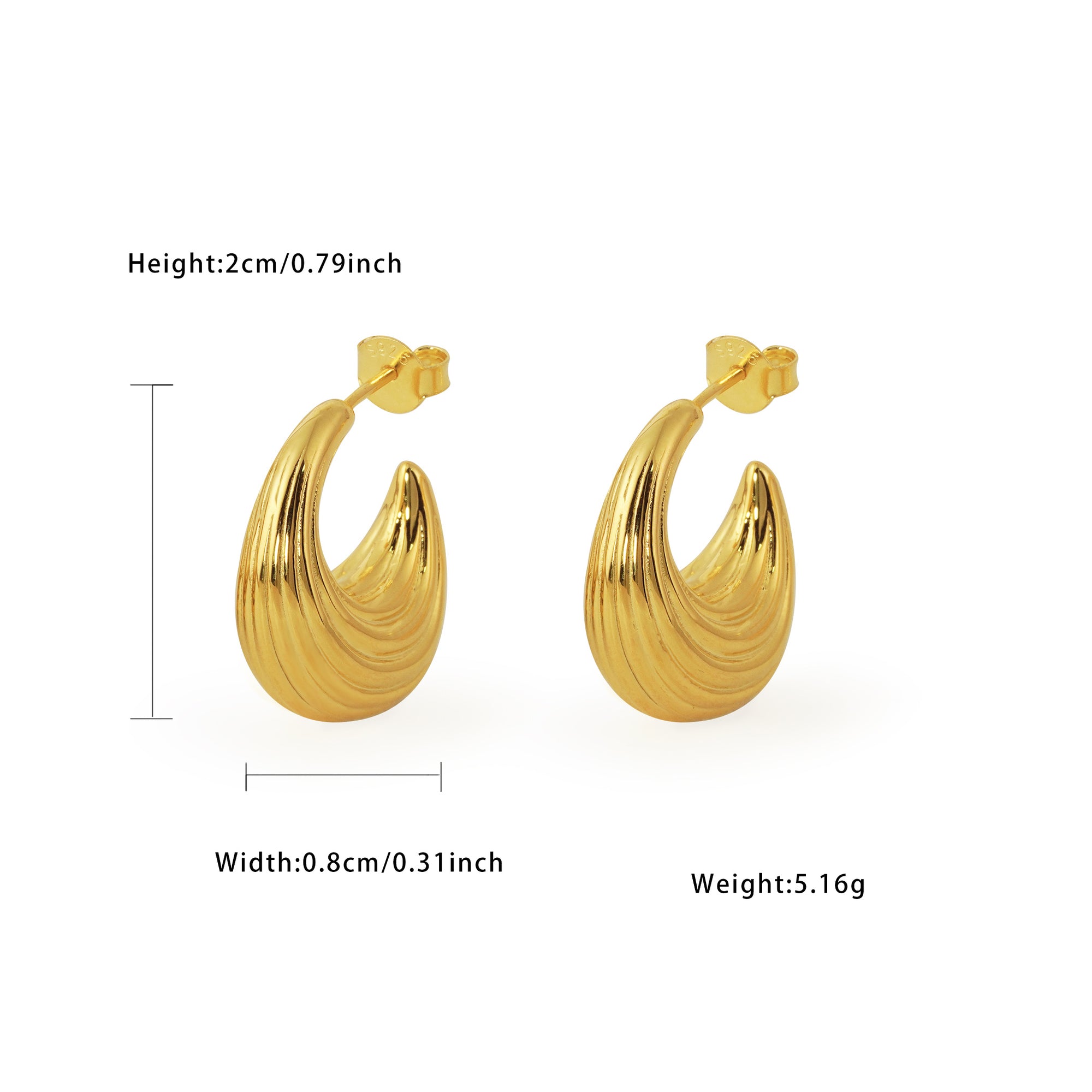 Electroforming Sterling Hoop  Earrings