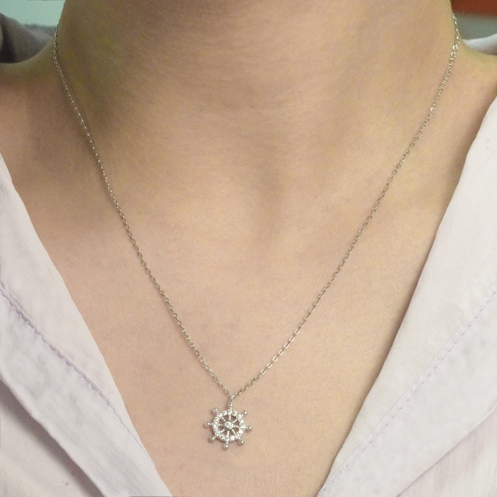 Fashion CZ Rudder Necklace